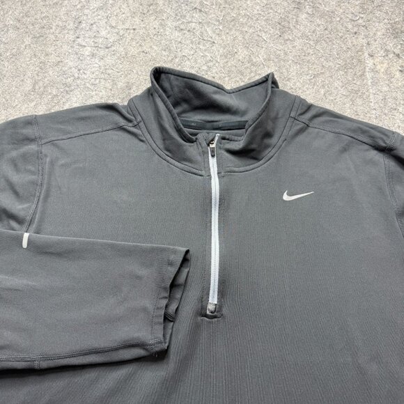 Nike Element 1/2 Zip Running Pullover Men XL Gray Reflective Long Sleeve - Picture 1 of 16